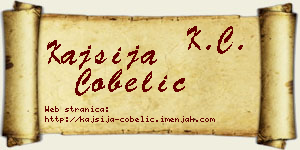 Kajsija Čobelić vizit kartica